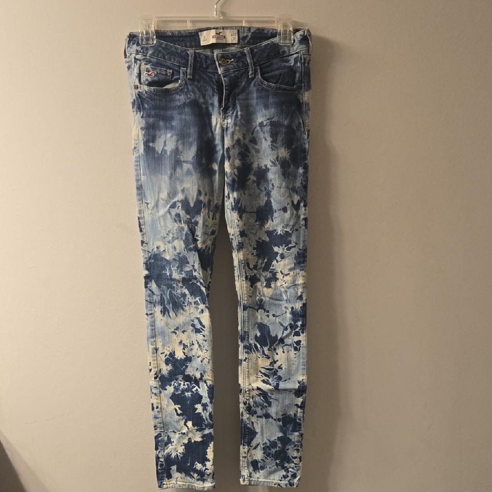 Hollister Blue Tie-Dye Skinny Jeans